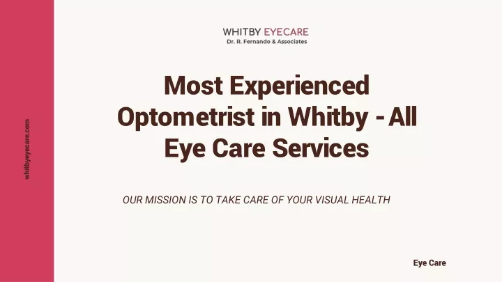 most experienced optometrist in whitby