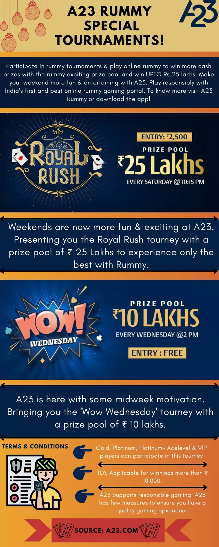 a23 rummy special tournaments