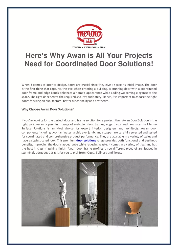 here s why awan is all your projects need for coordinated door solutions