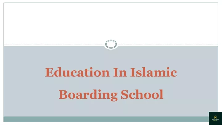 education in islamic boarding school