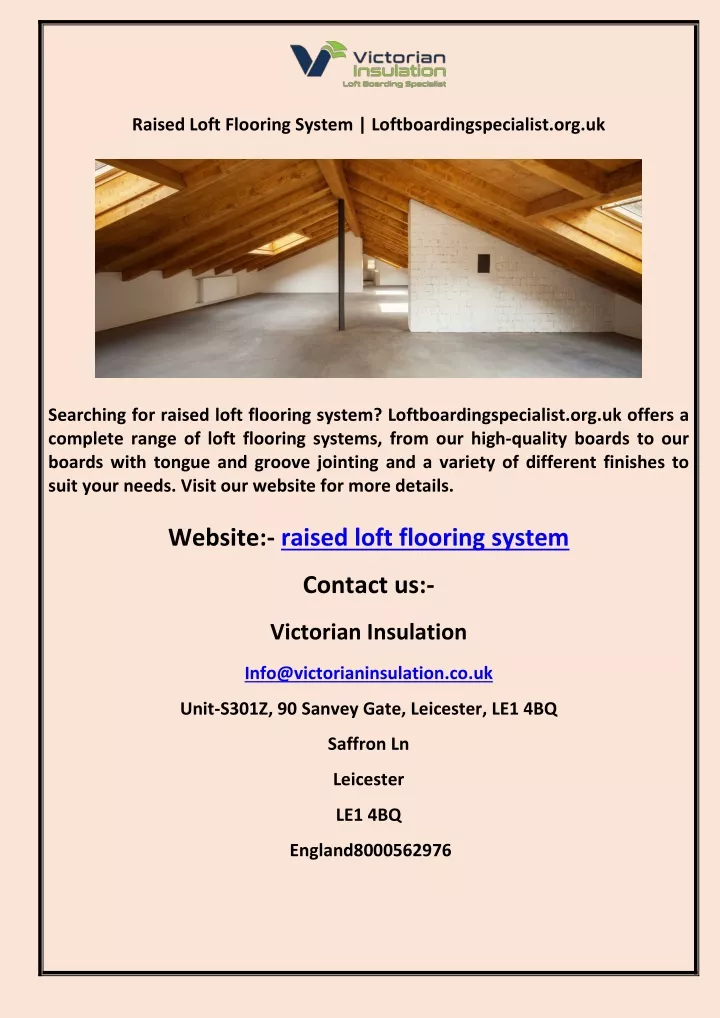 raised loft flooring system