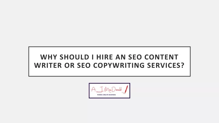 why should i hire an seo content writer or seo copywriting services