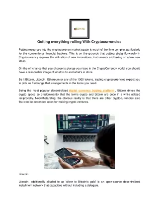 getting everything rolling with cryptocurrencies