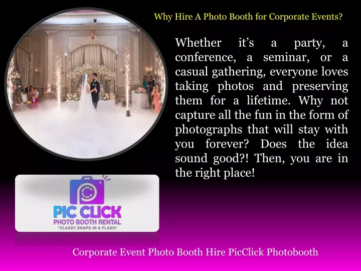 why hire a photo booth for corporate events