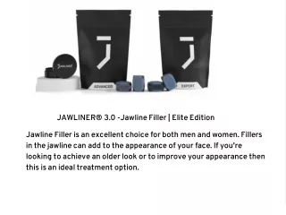 JAWLINER® 3.0 -Jawline Filler | Elite Edition