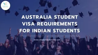 Australia Student Visa Requirement For Indian Students | Visaa Connections