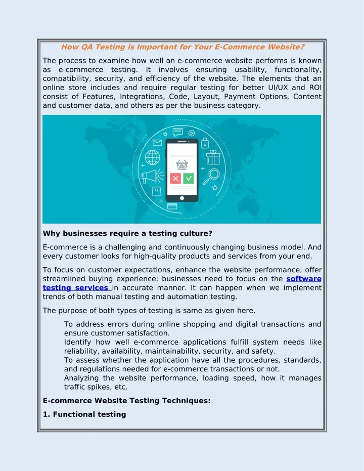 how qa testing is important for your e commerce