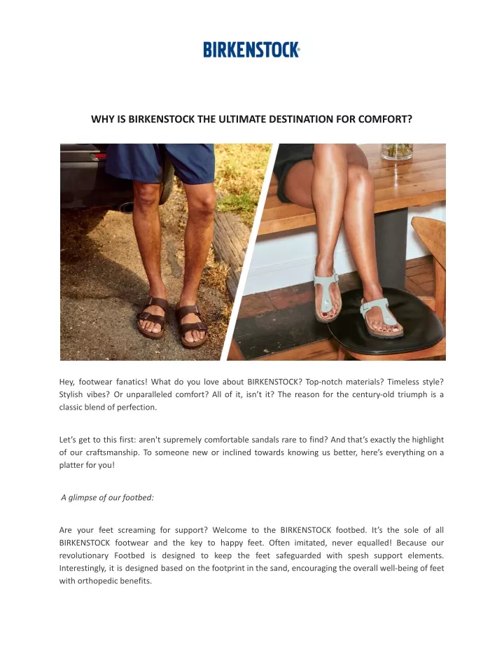 why is birkenstock the ultimate destination