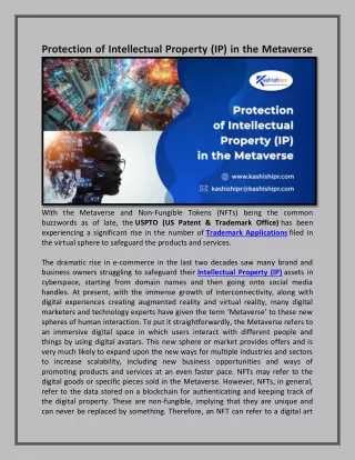 Protection of Intellectual Property (IP) in the Metaverse