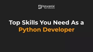 top skills you need as a python developer