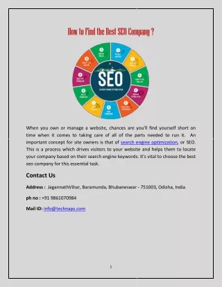 How to Find the Best SEO Company ?