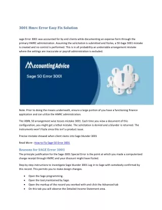 3001 hmrc error easy fix solution