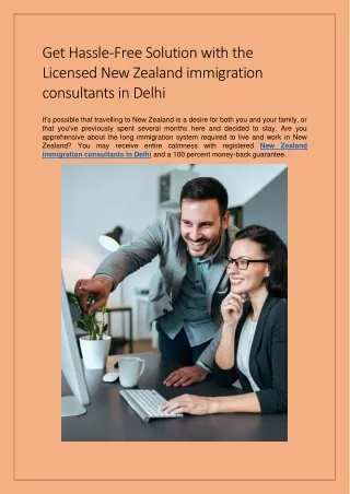 Get Hassle Free Solution With The Licensed New Zealand immigration consultants in Delhi