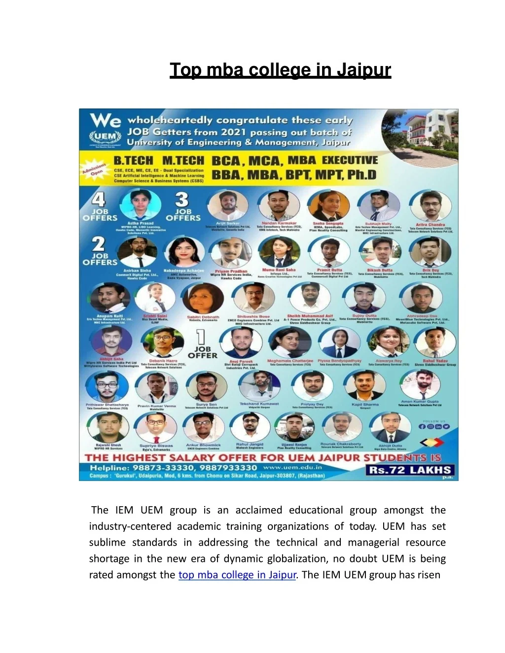 PPT - Top mba college in Jaipur PowerPoint Presentation, free download ...
