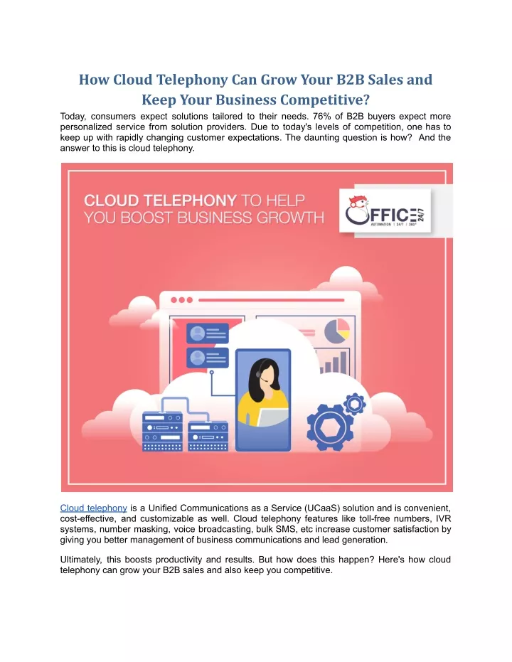 how cloud telephony can grow your b2b sales
