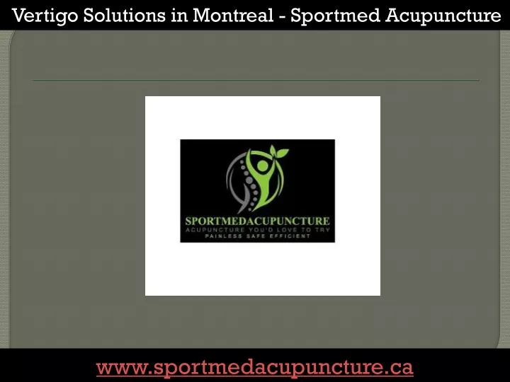 vertigo solutions in montreal sportmed acupuncture