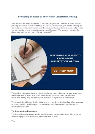 everything you need to know about dissertation