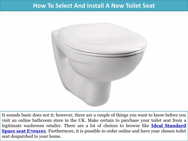 how to select and install a new toilet seat