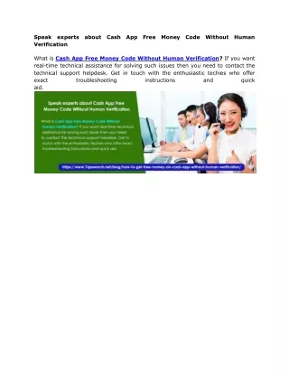 speak experts about cash app free money code
