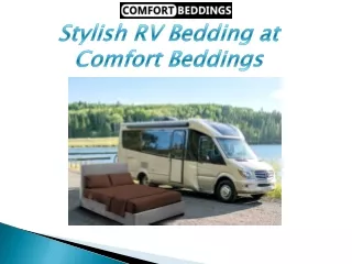 Stylish RV Bedding at Comfort Beddings