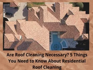 Is Roof Cleaning Necessary? 5 Things You Need to Know About Residential Roof Cle