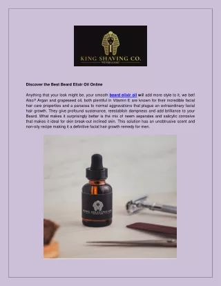 discover the best beard elixir oil online