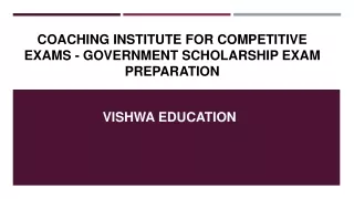 #1 Coaching Institute for Competitive Exams - Vishwa Education