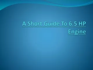 a short guide to 6 5 hp engine