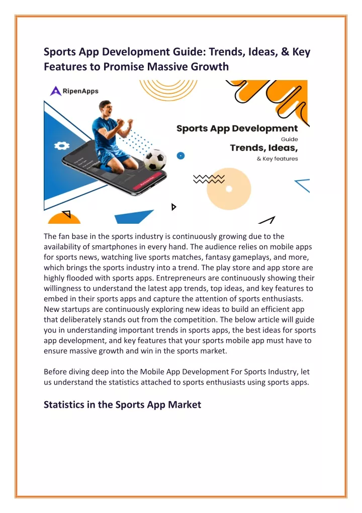 sports app development guide trends ideas