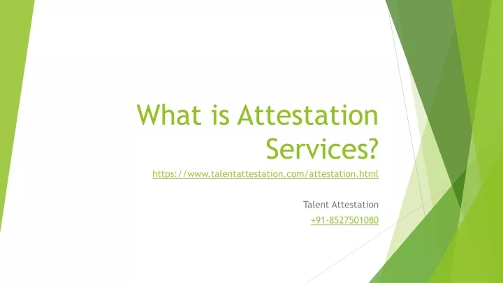 what is attestation services