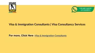 Visa & Immigration Consultants | Visa Consultancy Services