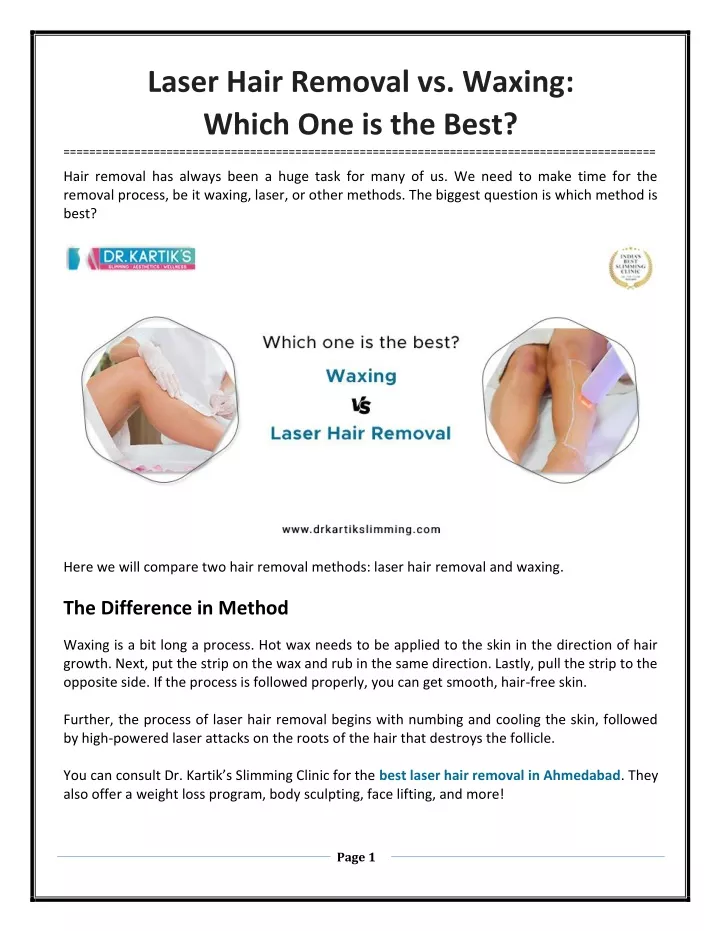 laser hair removal vs waxing which