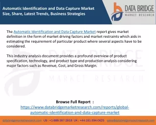 automatic identification and data capture market