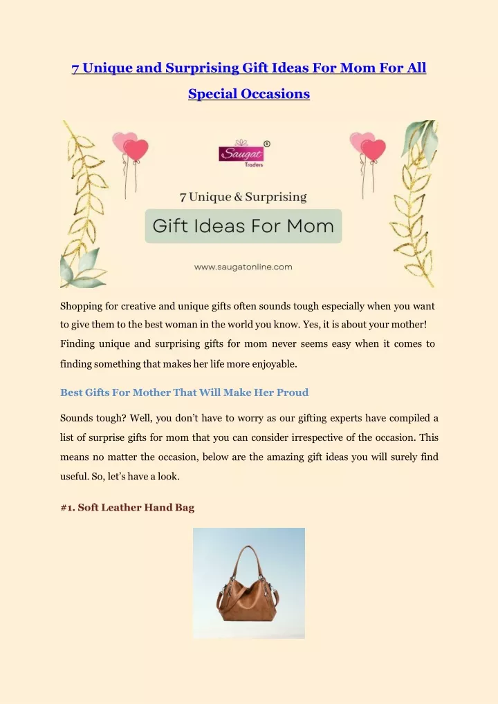 7 unique and surprising gift ideas