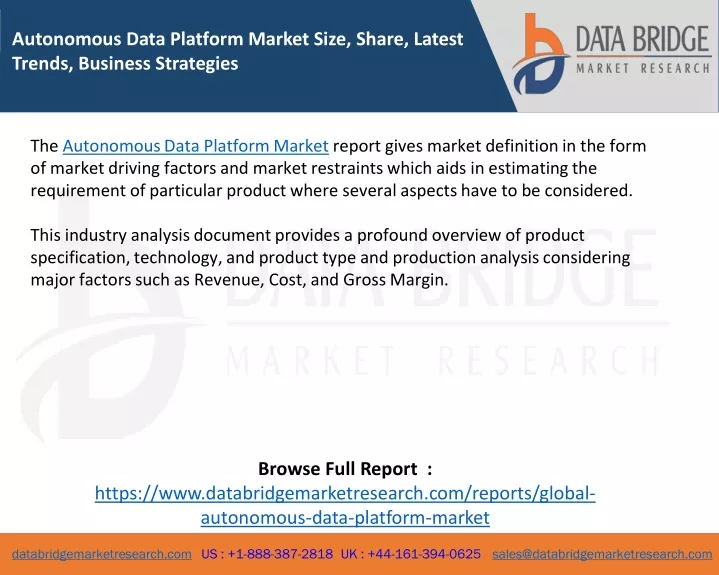 autonomous data platform market size share latest