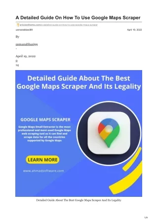 a detailed guide on how to use google maps scraper