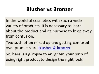 blusher vs bronzer