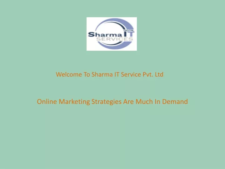 welcome to sharma it service pvt ltd