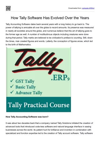 How Tally Software Has Evolved Over the Years