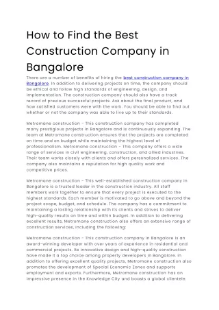 how to find the best construction company