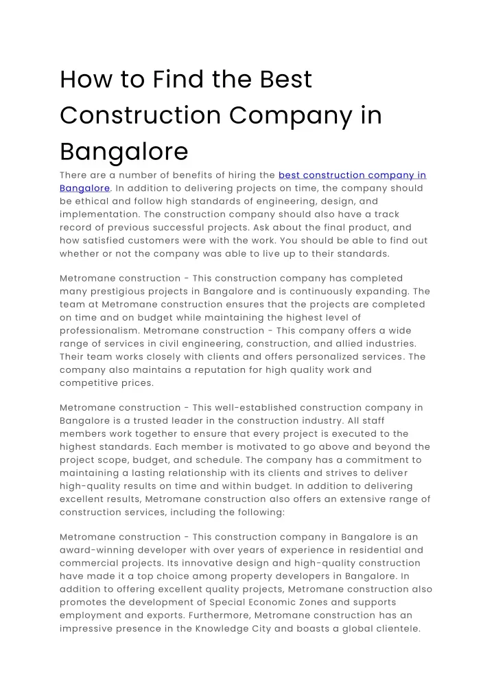 how to find the best construction company