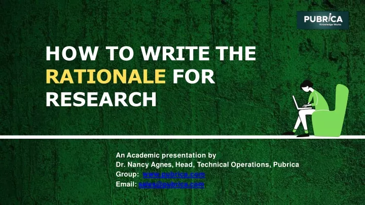 how to write the rationale for research