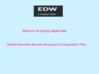 Online promotion become necessary in competitive time