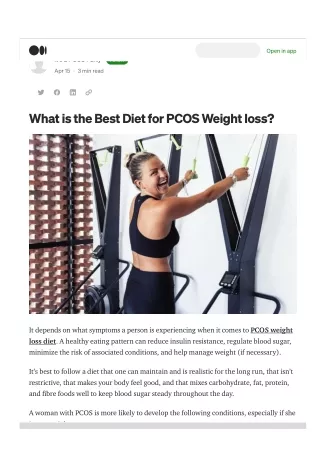 What is the Best Diet for PCOS Weight loss.