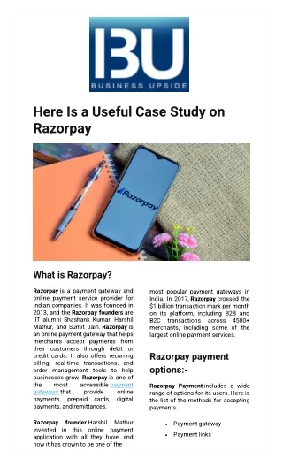 Here Is a Useful Case Study on Razorpay