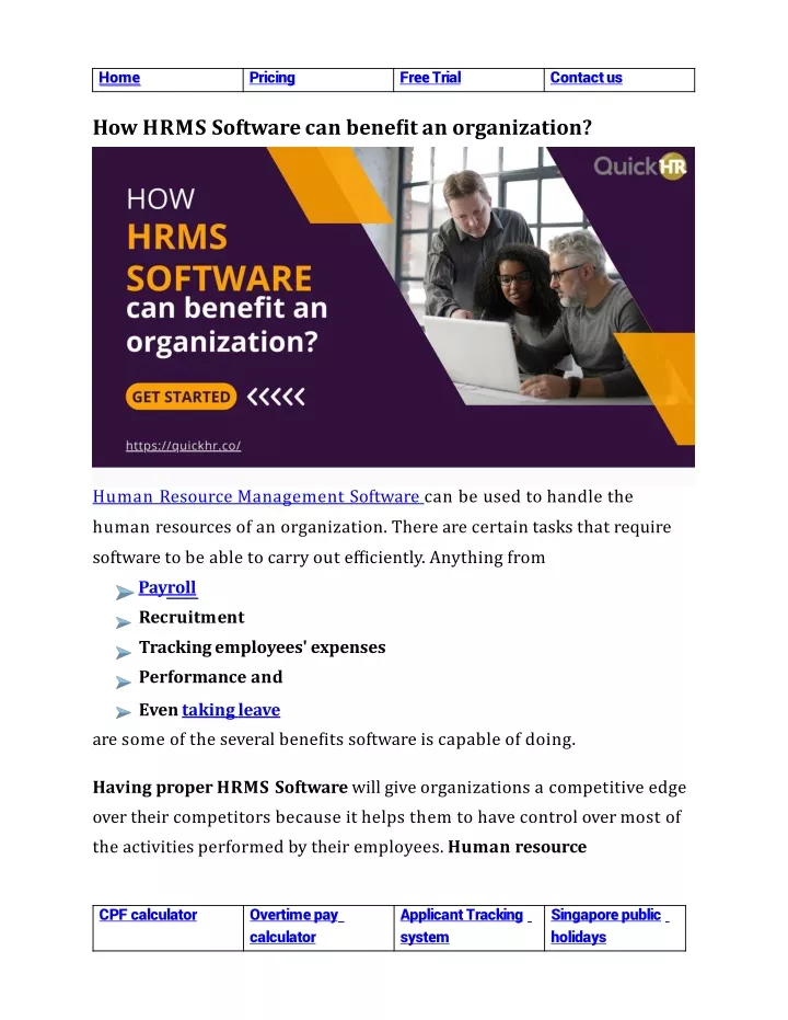 how hrms software can bene t an organization