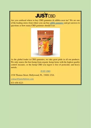 Edible Gummies | Justcbdstore.com