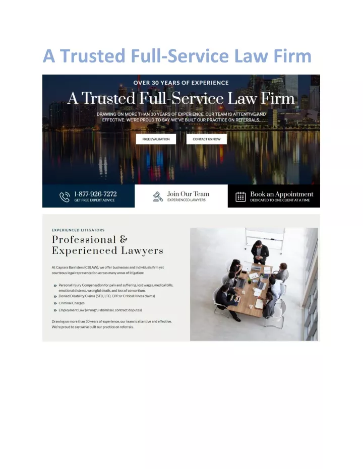 a trusted full service law firm