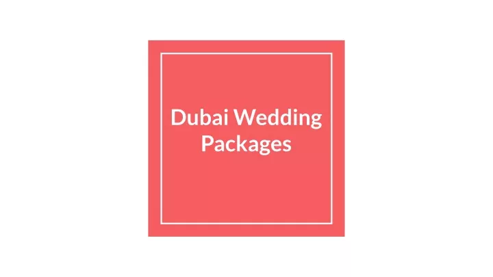 dubai wedding packages