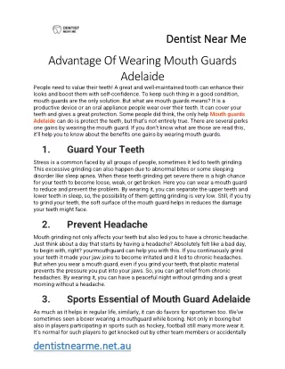 Advantage Of Wearing Mouth Guards Adelaide